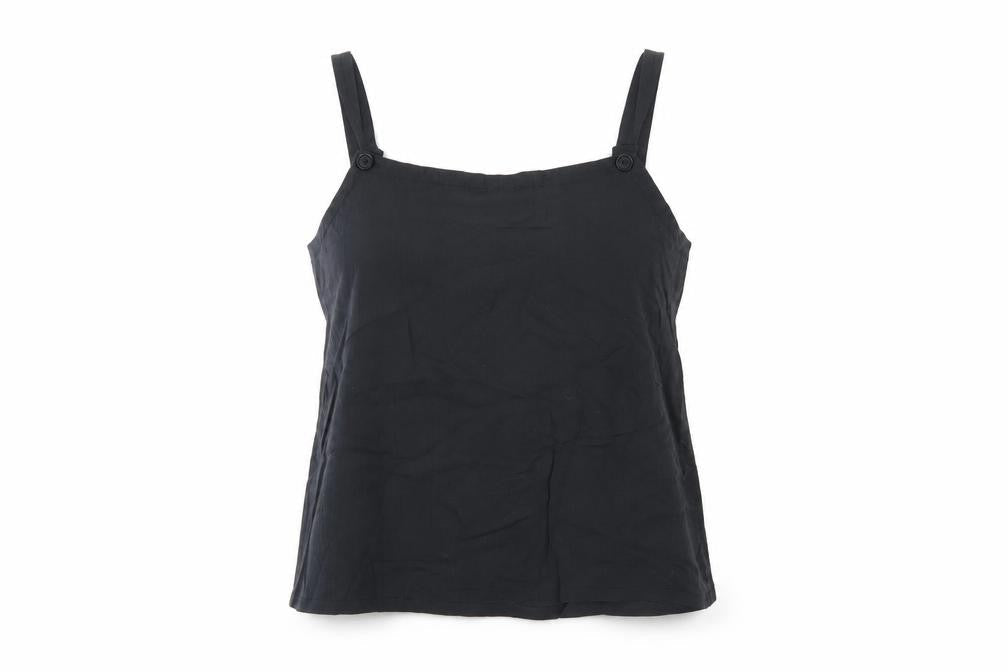 Taylor-Maid Womens Black Polyester Basic T-Shirt Size 12 Square Neck