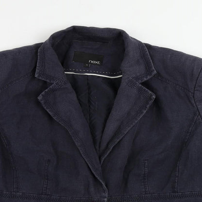 Next Womens Blue Jacket Blazer Size 14 Button