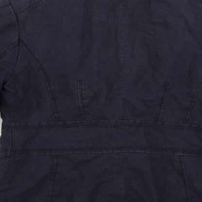Next Womens Blue Jacket Blazer Size 14 Button
