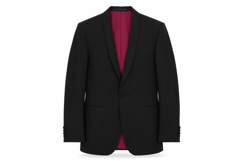 Marks & Spencer Mens Black Polyester Tuxedo Suit Jacket Size 40 Regular