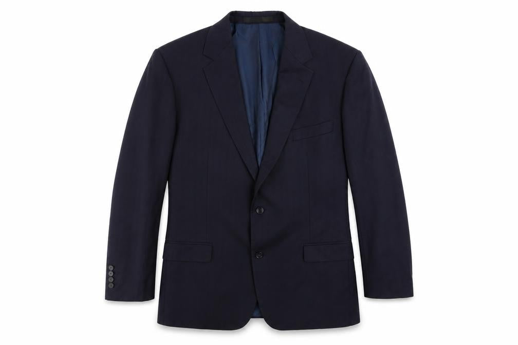 Marks & Spencer Mens Blue Striped Wool Jacket Suit Jacket Size 44 Regular