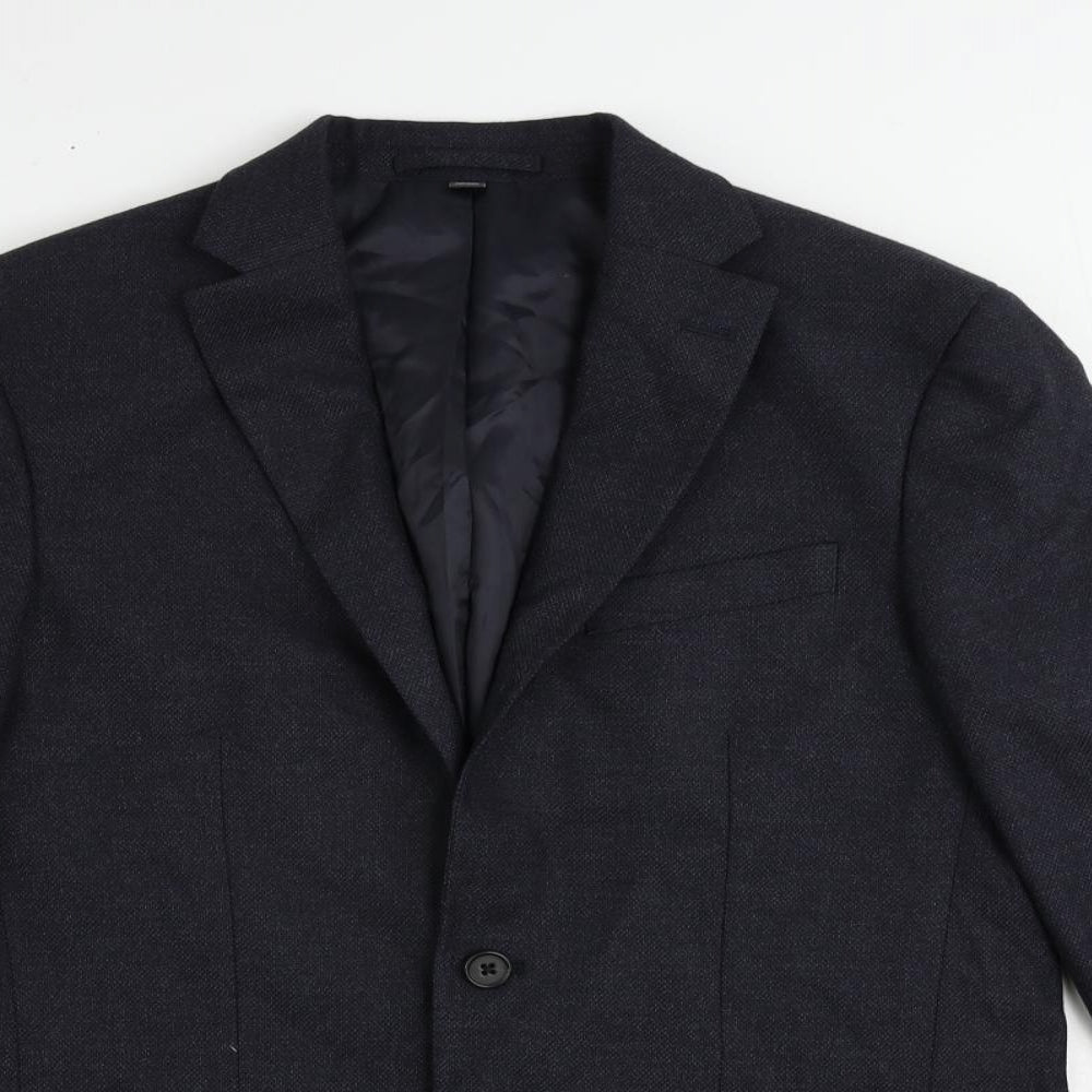 Marks and Spencer Mens Blue Polyester Jacket Suit Jacket Size 38 Regular