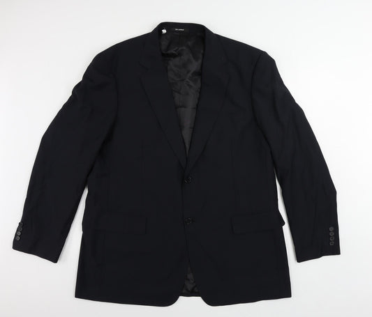 TED LAPIDUS Mens Blue Polyester Jacket Suit Jacket Size 50 Regular