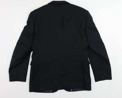 Cerruti Mens Blue Wool Jacket Suit Jacket Size 40 Regular