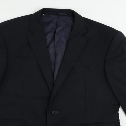 Cerruti Mens Blue Wool Jacket Suit Jacket Size 40 Regular