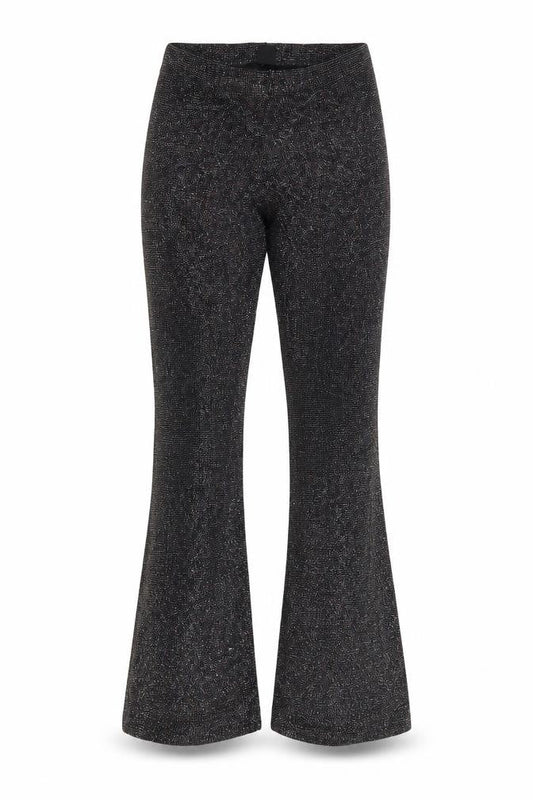Urban Outfitters Womens Black Polyamide Trousers Size S L30.5 in Regular - Elasticated Waist Sparkle Sheer