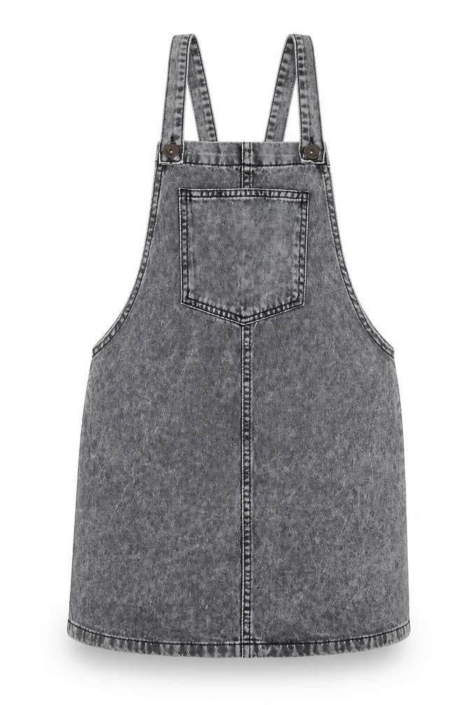New Look Girls Grey Denim Pinafore Dress 12 Years