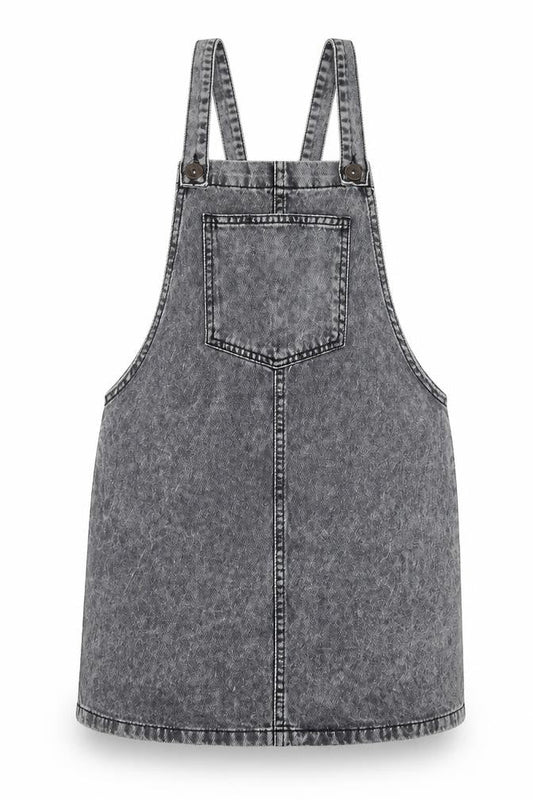 New Look Girls Grey Denim Pinafore Dress 12 Years