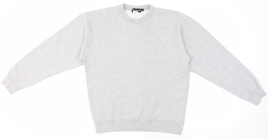 PrettyLittleThing Women's Grey Crew Neck Sweatshirt S