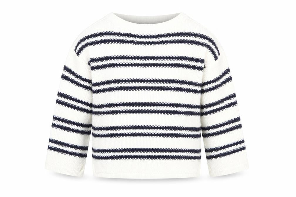 New Look Girls Striped Pullover Jumper - White, 12-13 Years