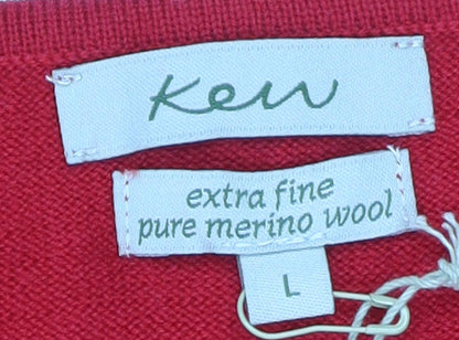 Close-up detail of Kenzo Women's Red jumper, size L