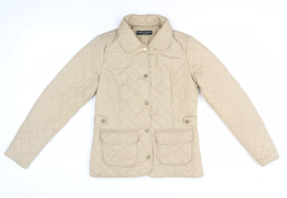 Additional front view of Dorothy Perkins Women Beige Quilted Jacket, size 8