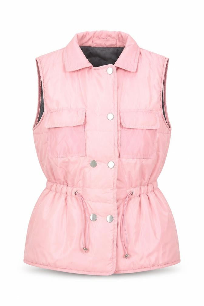 Rising Women's Pink Waistcoat XS - Buttoned & Collared