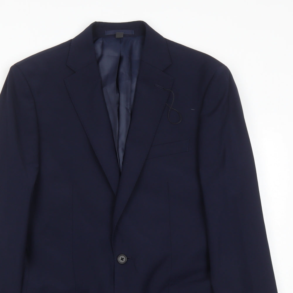 Marks and Spencer Mens Blue Wool Jacket Suit Jacket Size 38 Regular