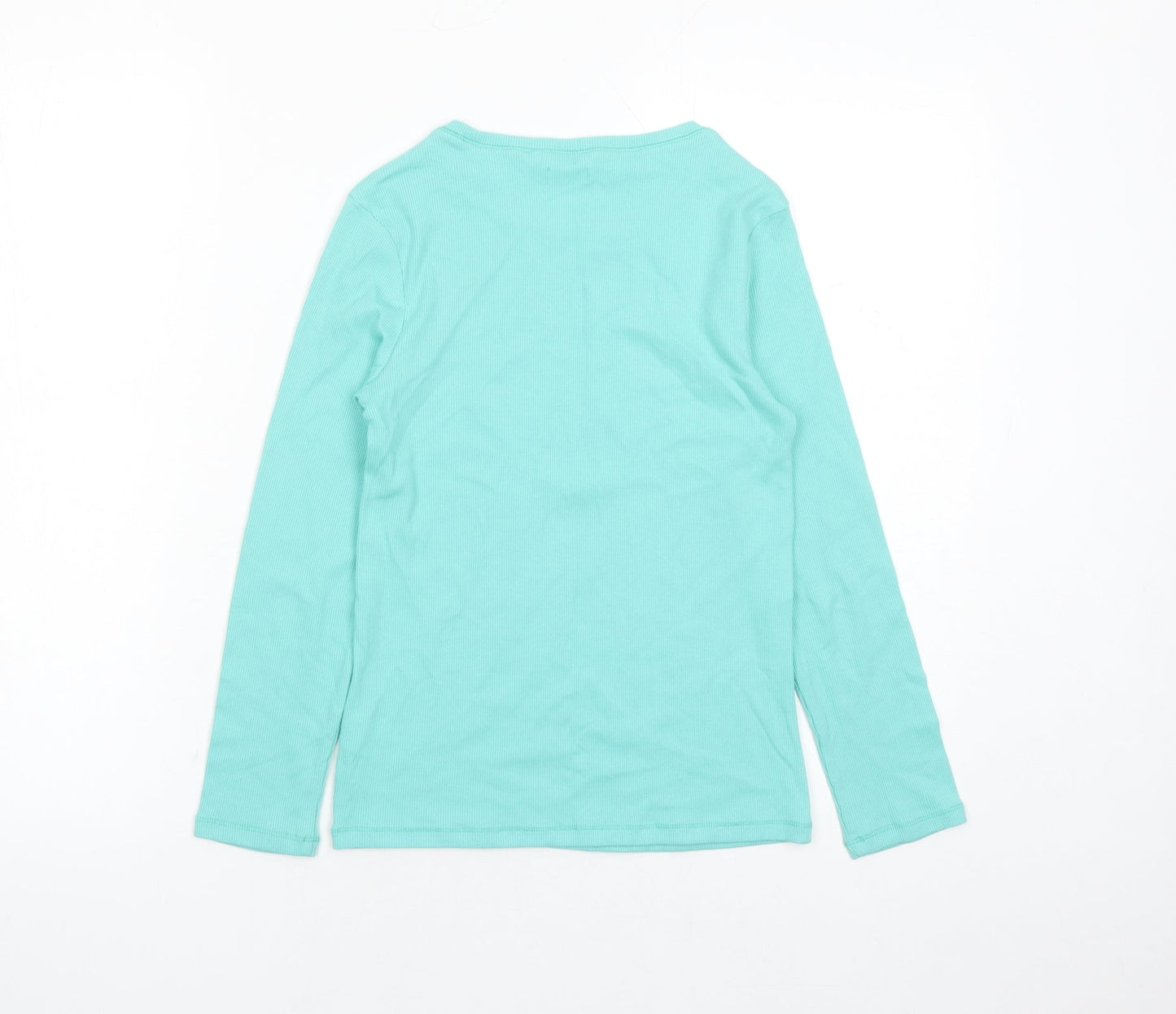 NEXT Girls Blue Cotton Basic Casual Size 11 Years Round Neck Pullover