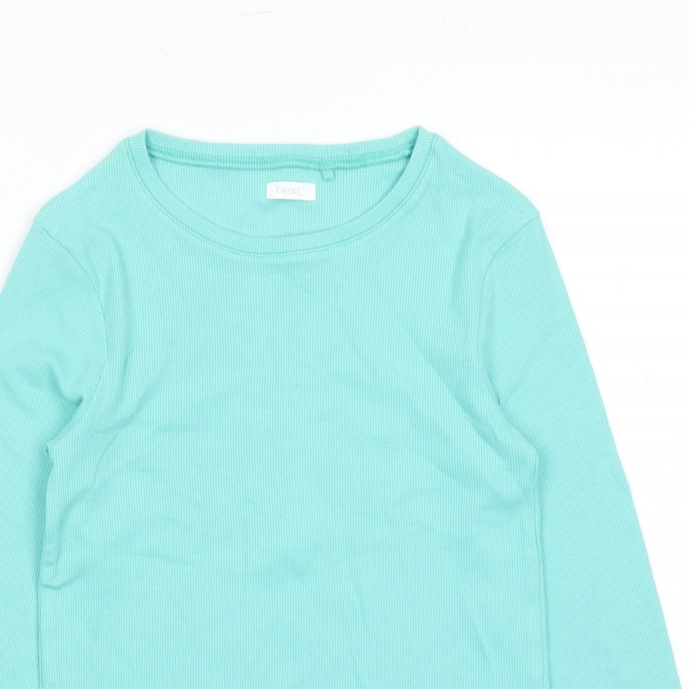 NEXT Girls Blue Cotton Basic Casual Size 11 Years Round Neck Pullover
