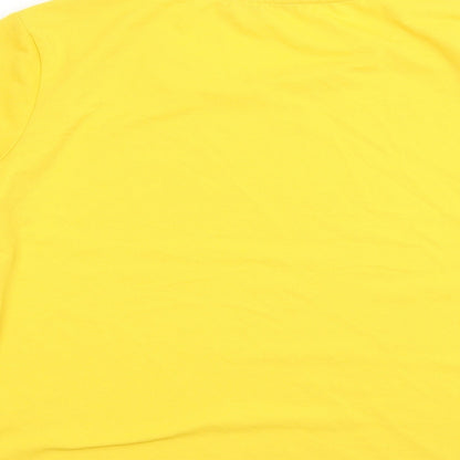 Per Una Womens Yellow Polyester Basic Blouse Size 14 Round Neck