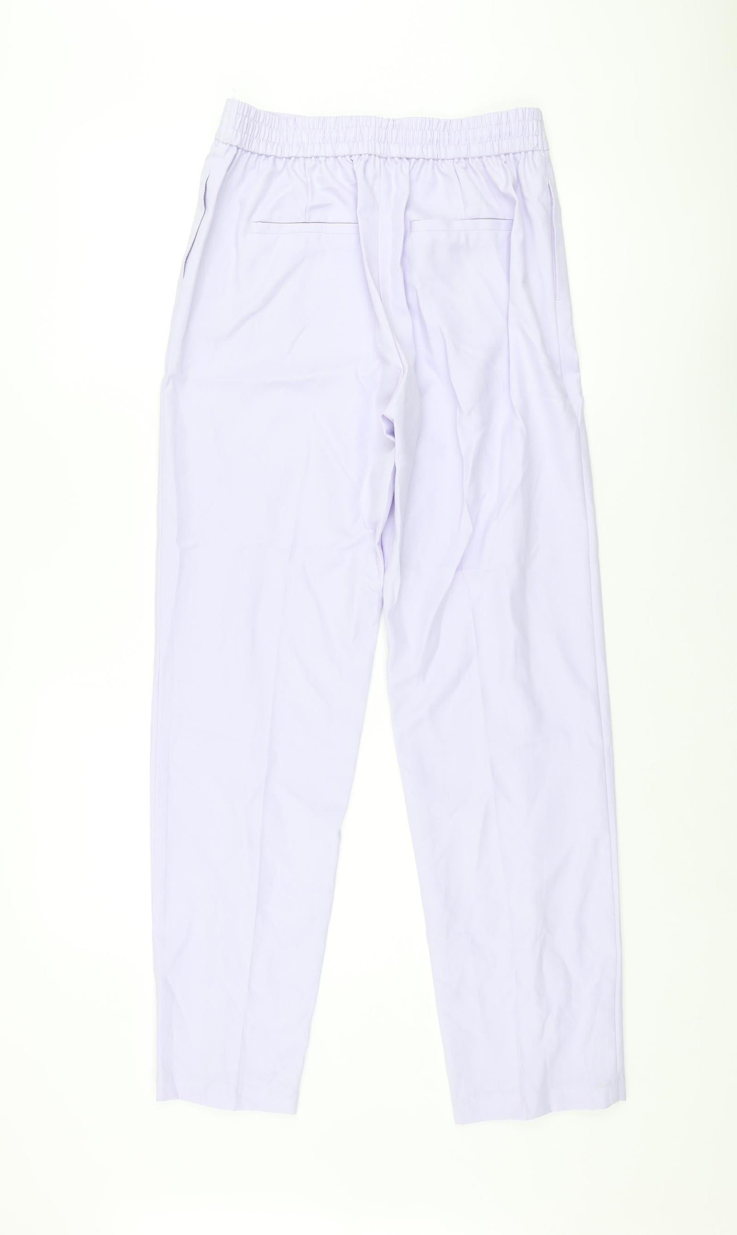 Marks and Spencer Womens Purple Polyester Trousers Size 10 L30 in Regular