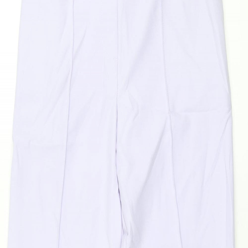 Marks and Spencer Womens Purple Polyester Trousers Size 10 L30 in Regular