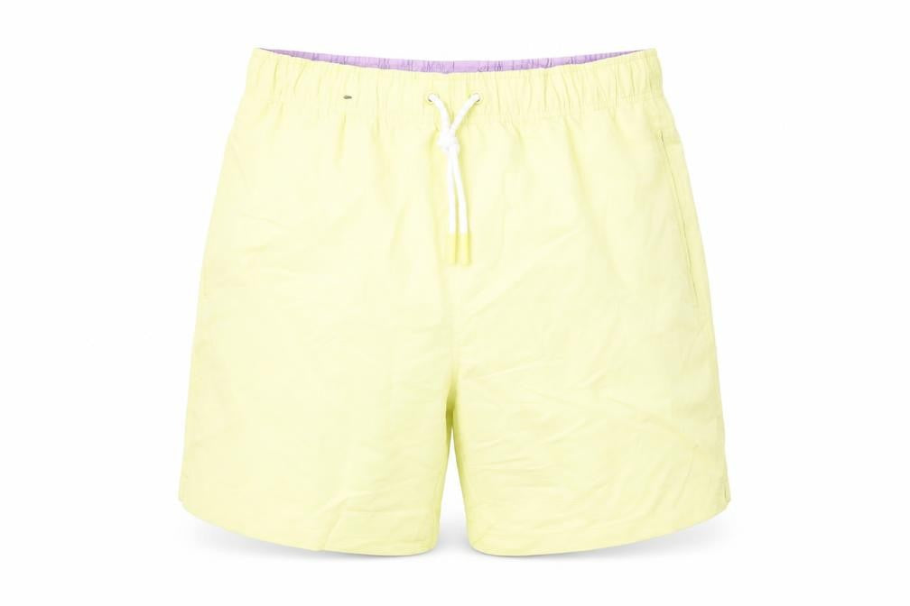 Marks & Spencer Mens Yellow Polyester Bermuda Shorts Size S L6 in Regular Drawstring - Swim Shorts
