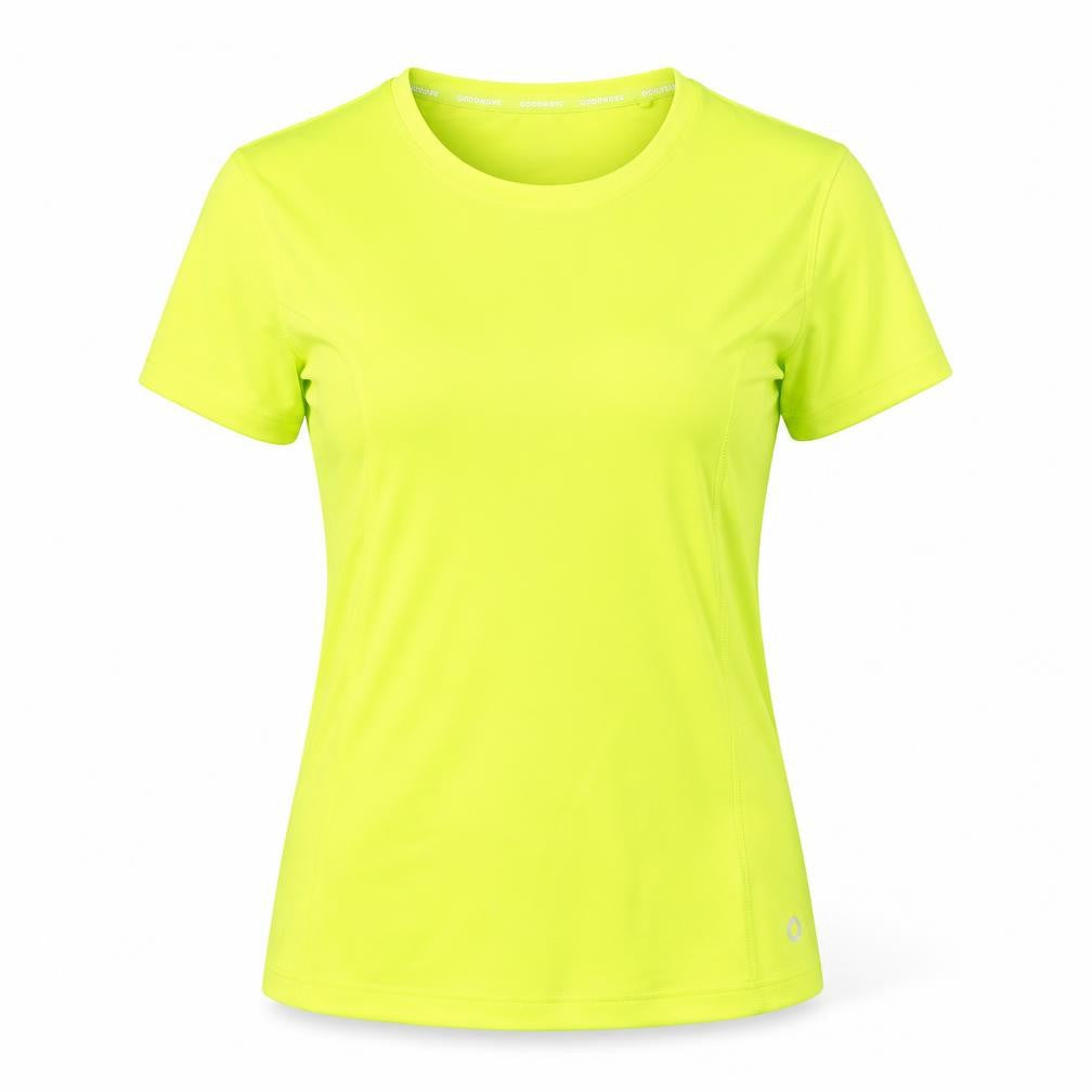 Goodmove Womens Green Polyester Basic T-Shirt Size 6 Round Neck Pullover