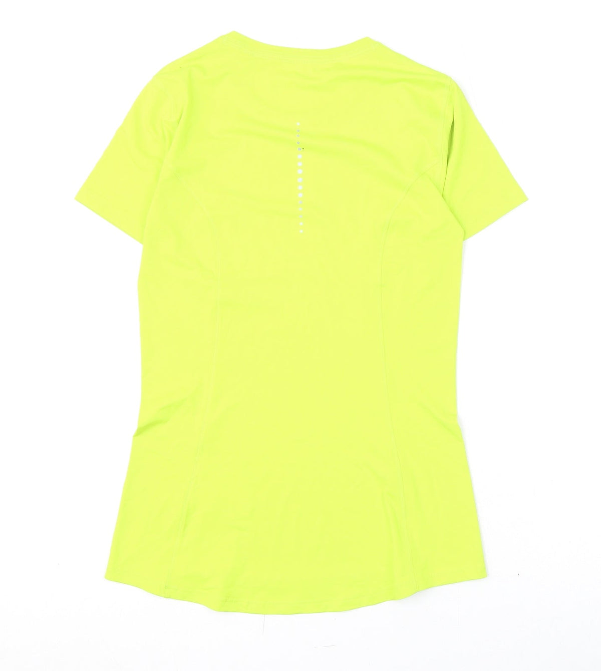 Goodmove Womens Green Polyester Basic T-Shirt Size 6 Round Neck Pullover