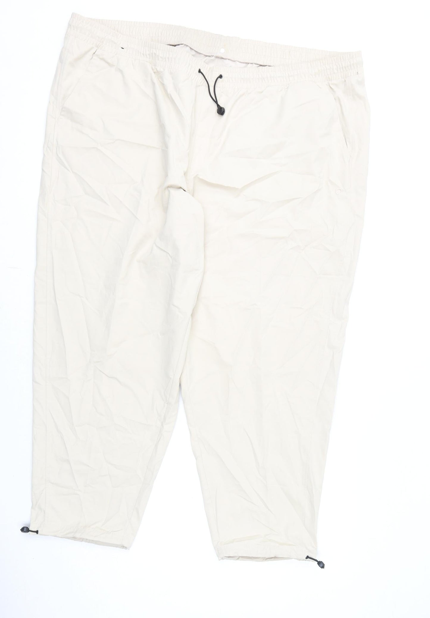 GOODMOVE Womens Beige Polyester Cargo Trousers Size 24 L25 in Regular