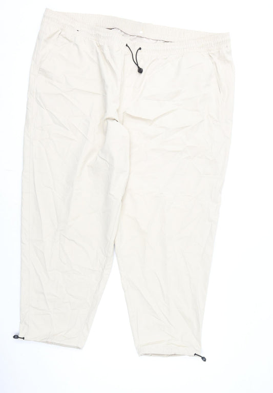 GOODMOVE Womens Beige Polyester Cargo Trousers Size 24 L25 in Regular