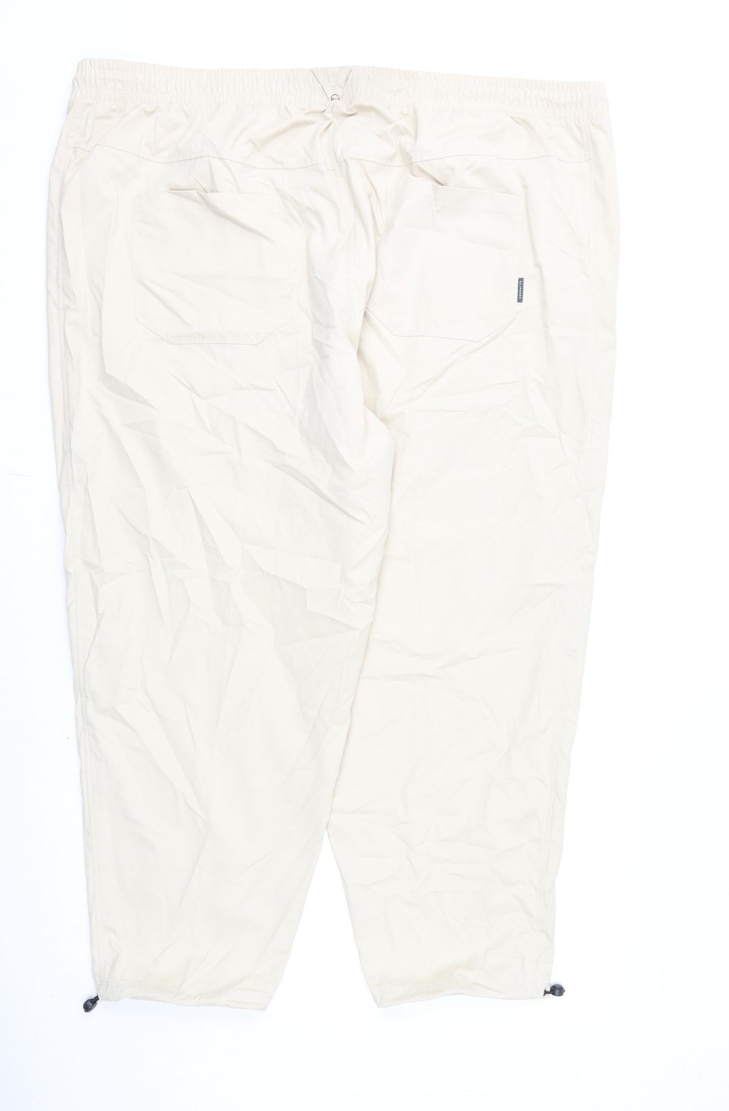 GOODMOVE Womens Beige Polyester Cargo Trousers Size 24 L25 in Regular