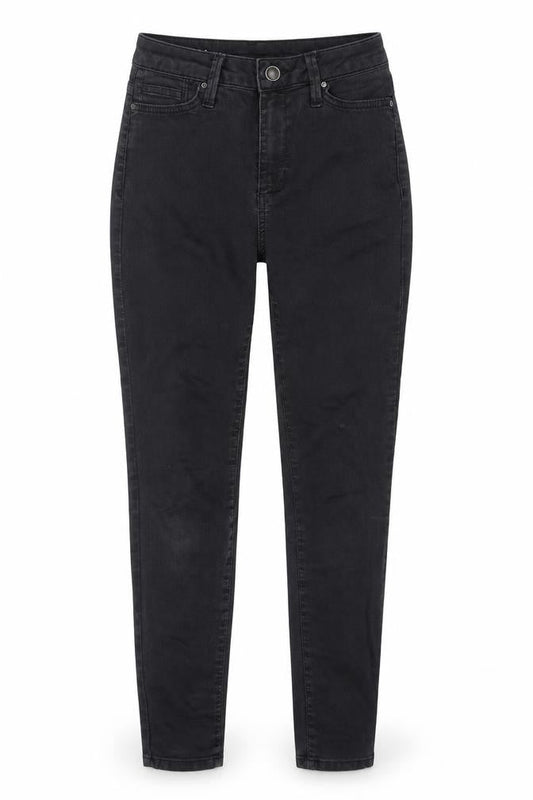 Marks & Spencer Womens Black Cotton Skinny Jeans Size 8 L26 in Regular Zip