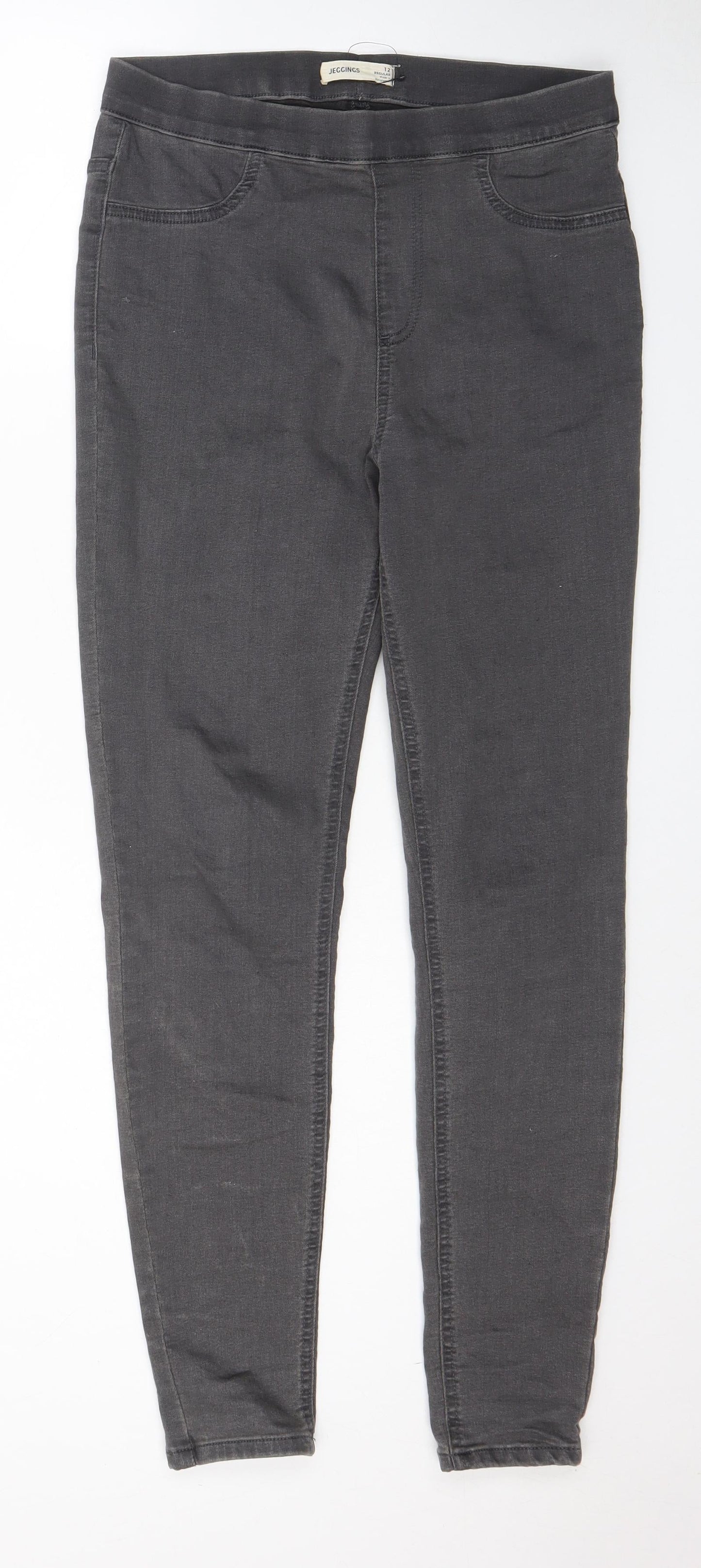 Marks and Spencer Womens Green Cotton Jegging Jeans Size 12 L28 in Regular
