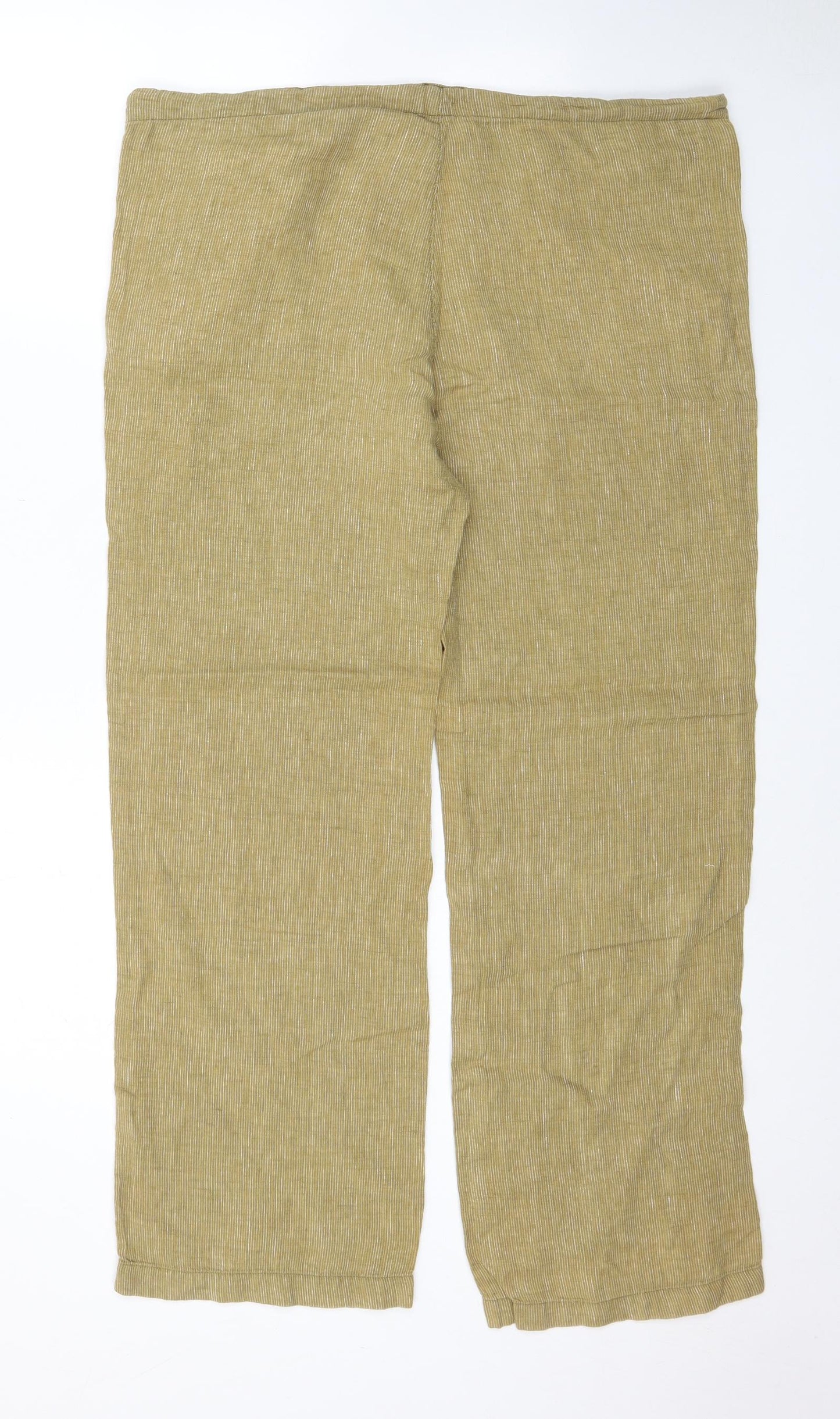 Dorm Womens Beige Polyester Trousers Size 38 in L28 in Regular Drawstring