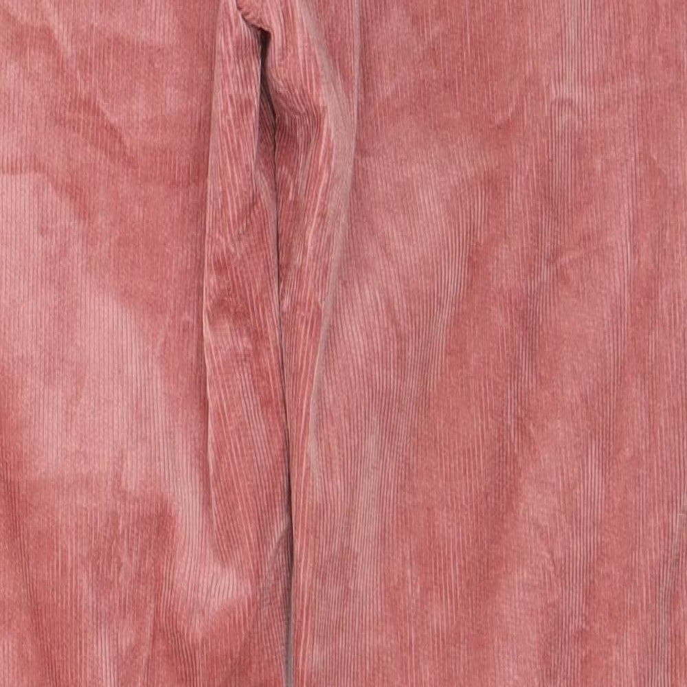 ASOS Womens Pink Cotton Trousers Size 31 in L30 in Regular Zip