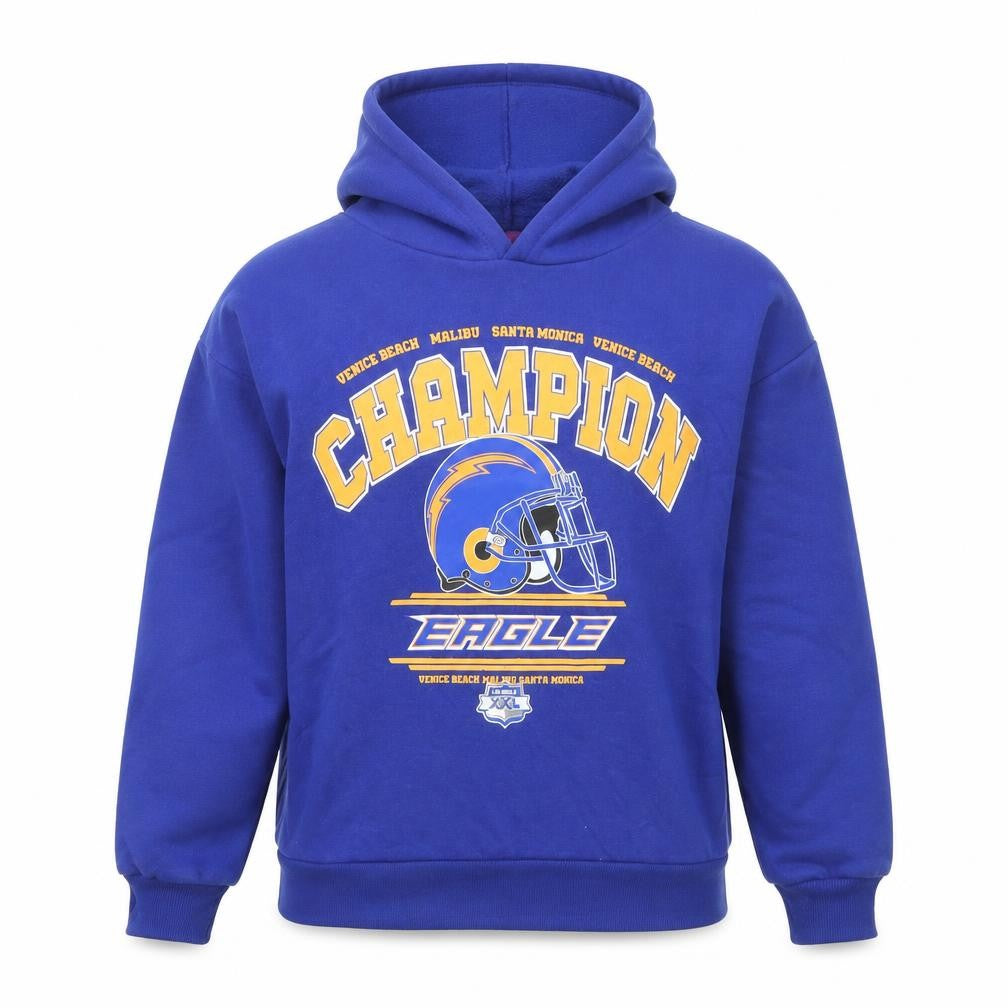 Edikted Womens Blue Viscose Pullover Hoodie Size XS Pullover - Champion Eagle Size XS/S