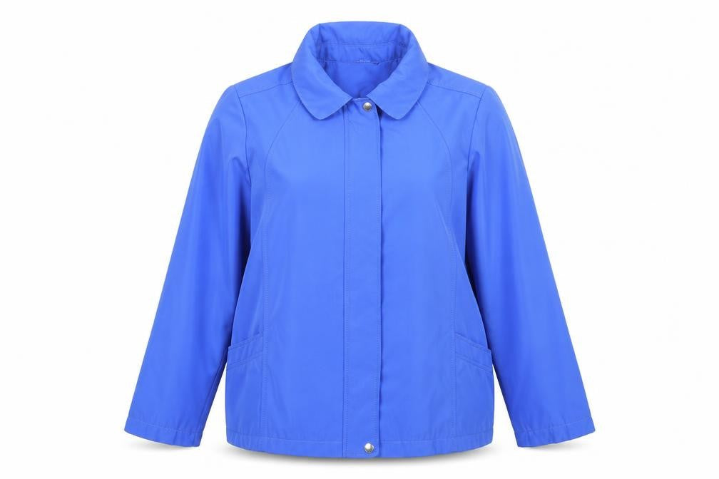 Bonmarché Womens Blue Rain Coat Coat Size L Zip