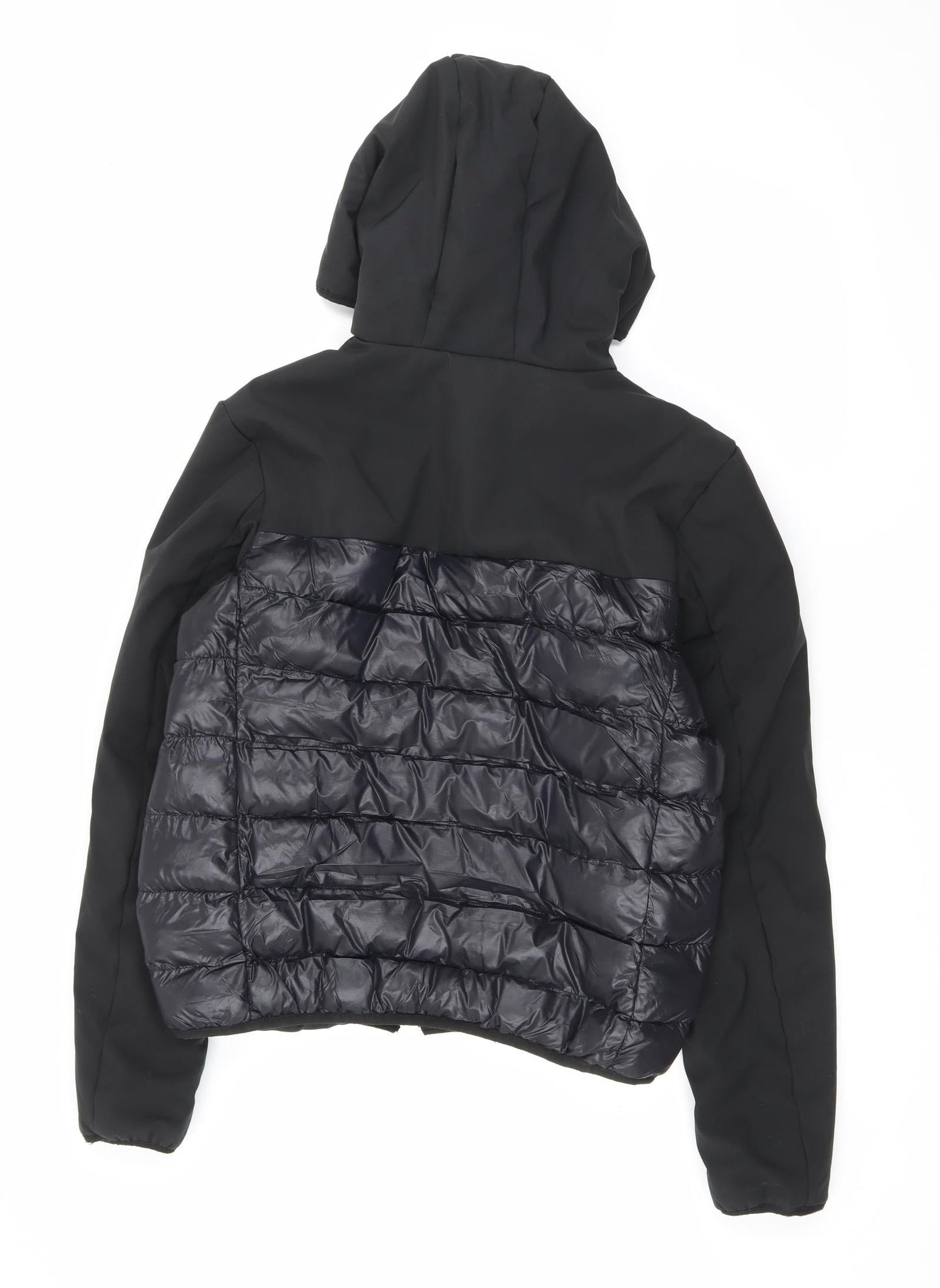 Brave Soul Womens Black Puffer Jacket Coat Size S Zip