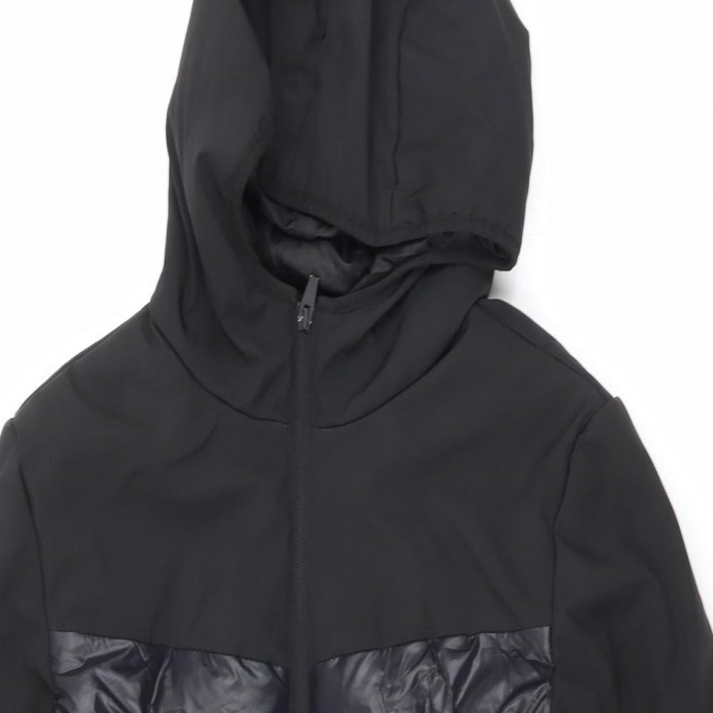 Brave Soul Womens Black Puffer Jacket Coat Size S Zip