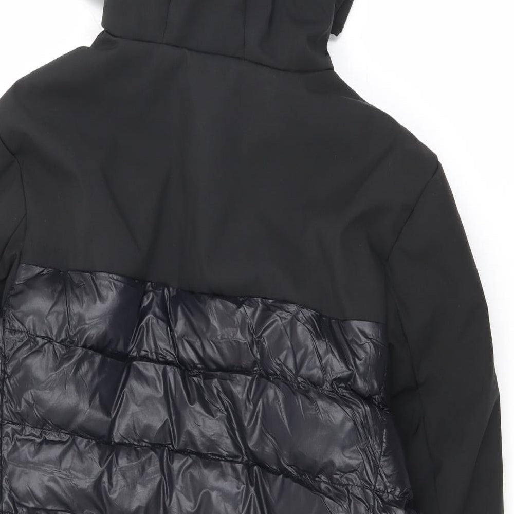 Brave Soul Womens Black Puffer Jacket Coat Size S Zip