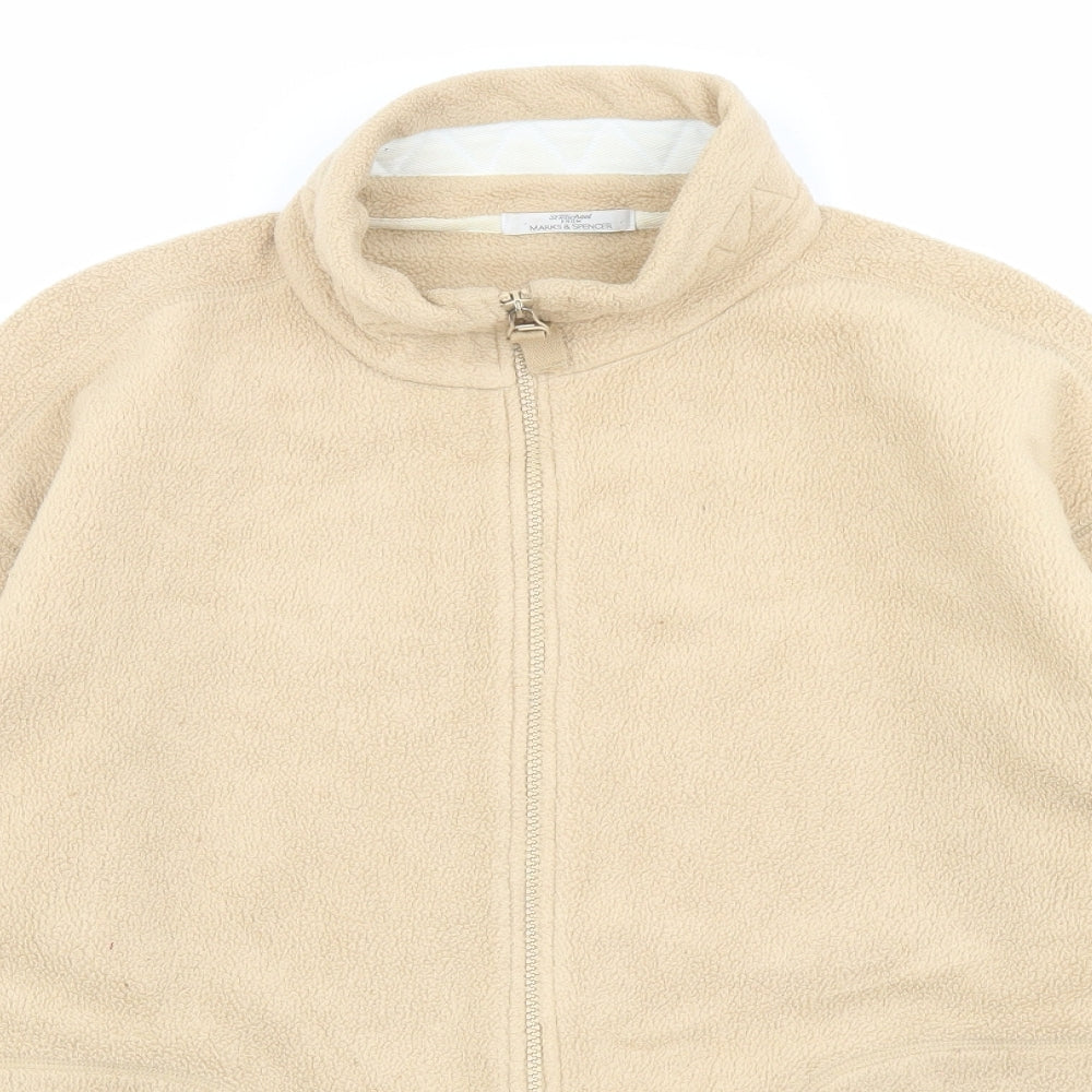 Marks & Spencer Womens Beige Jacket Size 10 Zip
