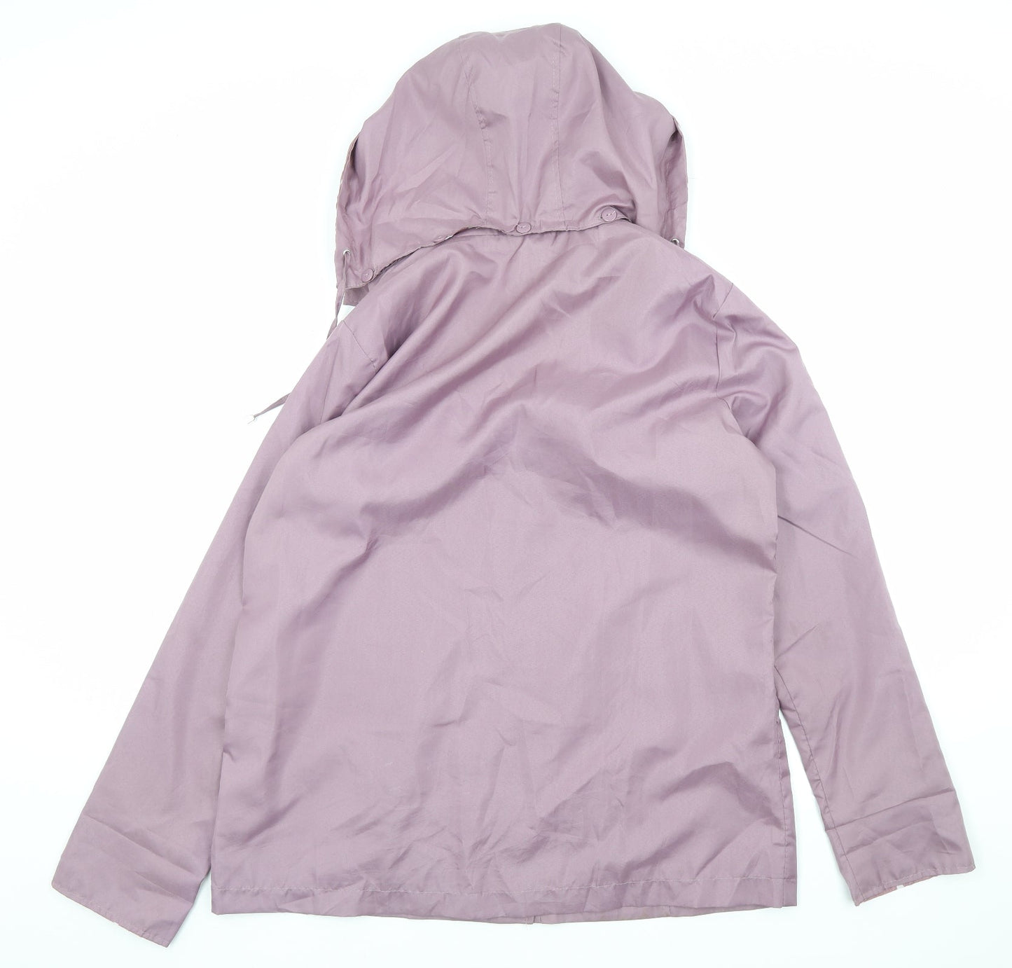 Anne De Lancay Womens Purple Rain Coat Jacket Size 14 Button