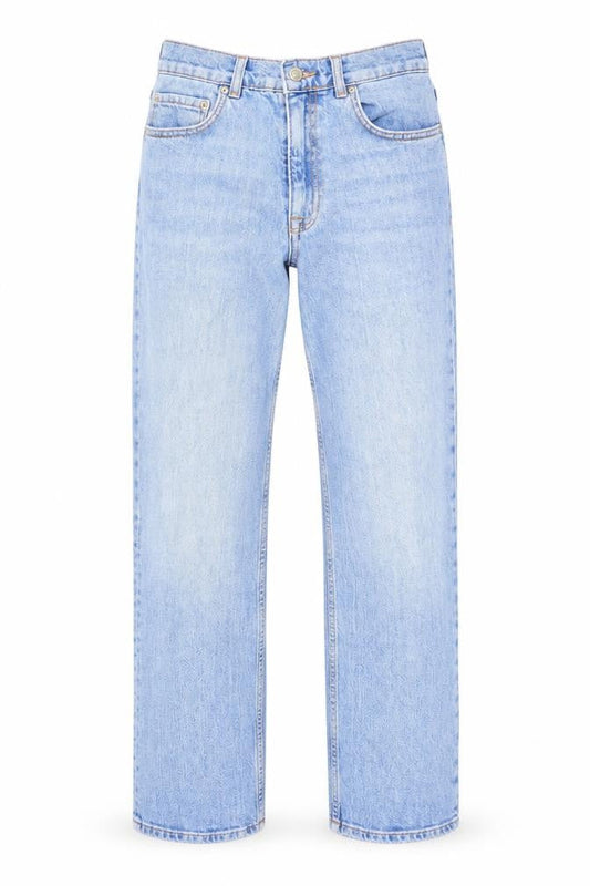 ASOS Womens Blue Cotton Straight Jeans Size 28 L26 in Regular Zip