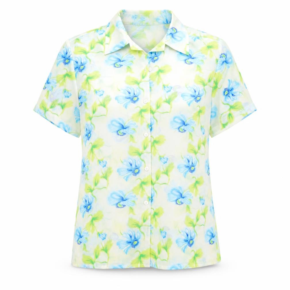Soon Womens Multicoloured Floral Polyester Basic Button-Up Size 12 Collared