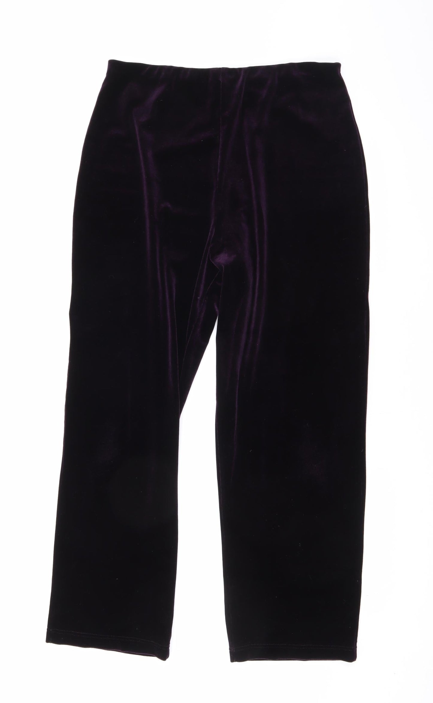 EWM Womens Purple Polyester Windbreaker Trousers Size 16 L27 in Regular