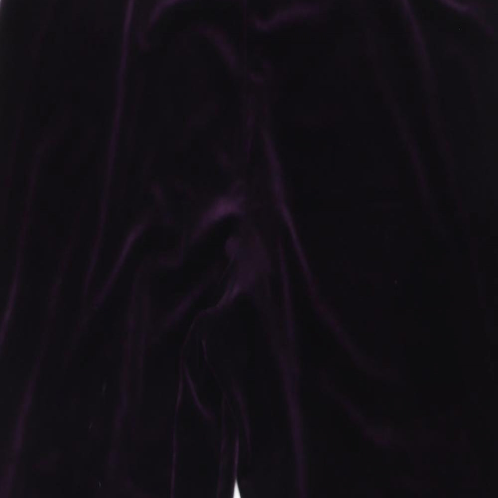 EWM Womens Purple Polyester Windbreaker Trousers Size 16 L27 in Regular
