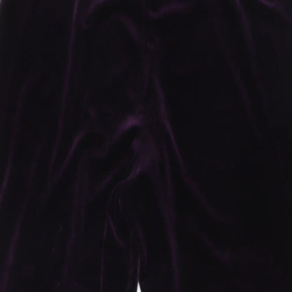 EWM Womens Purple Polyester Windbreaker Trousers Size 16 L27 in Regular