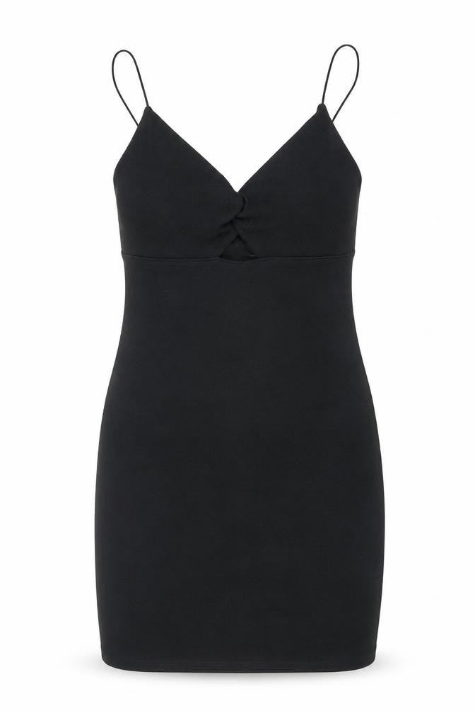 Zara Womens Black Cotton Mini Size L V-Neck Pullover
