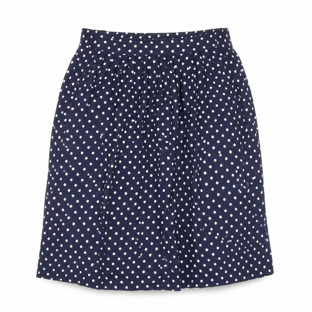 Lee Winter Womens Blue Polka Dot Polyester A-Line Skirt Size 14 Zip