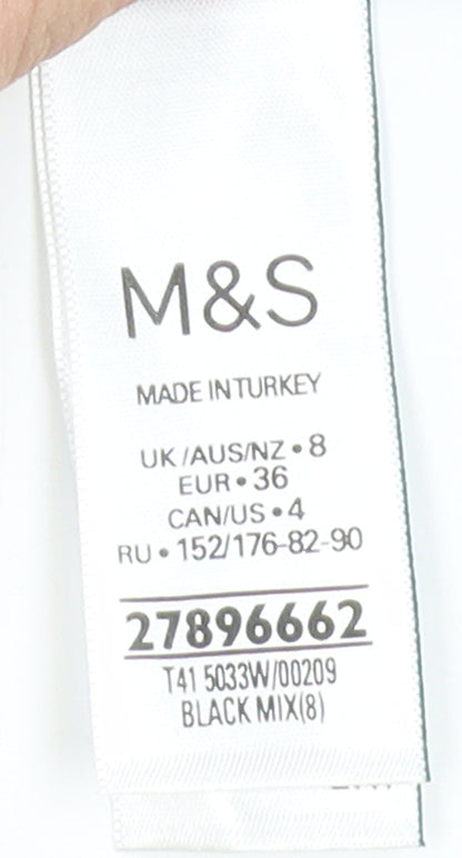 Marks & Spencer Women’s Black Zebra Camisole Top Size 8