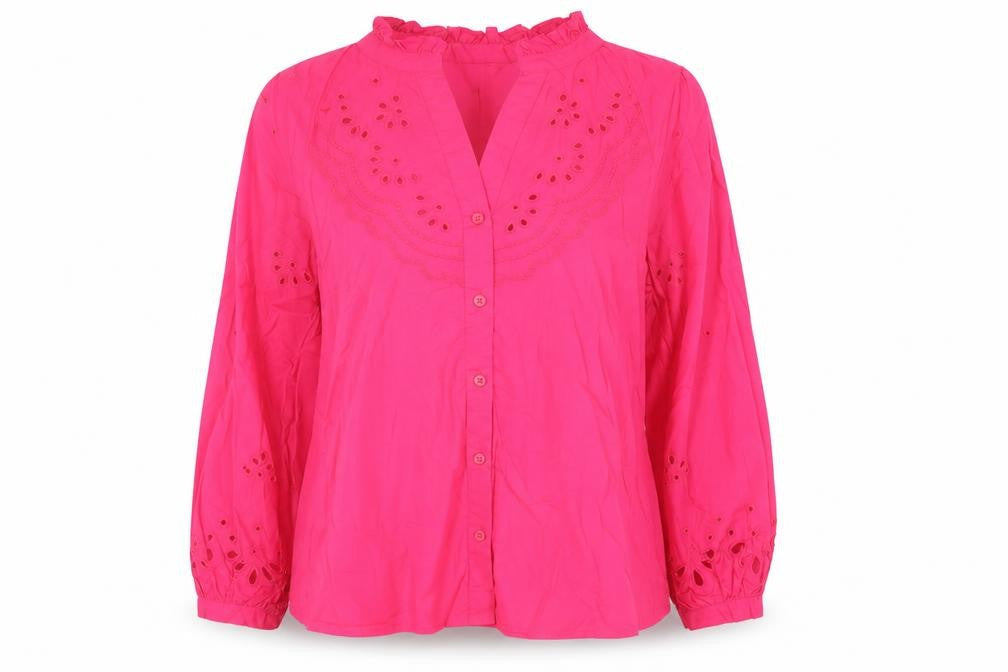 Marks & Spencer Women's Pink Embroidered Blouse Size 6