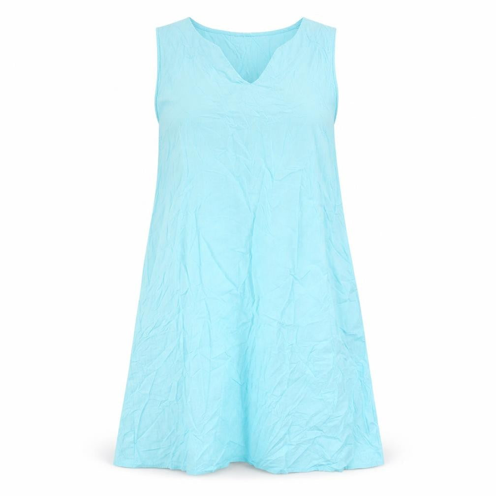 Tendency Womens Blue Polyester Shift Size L V-Neck Pullover
